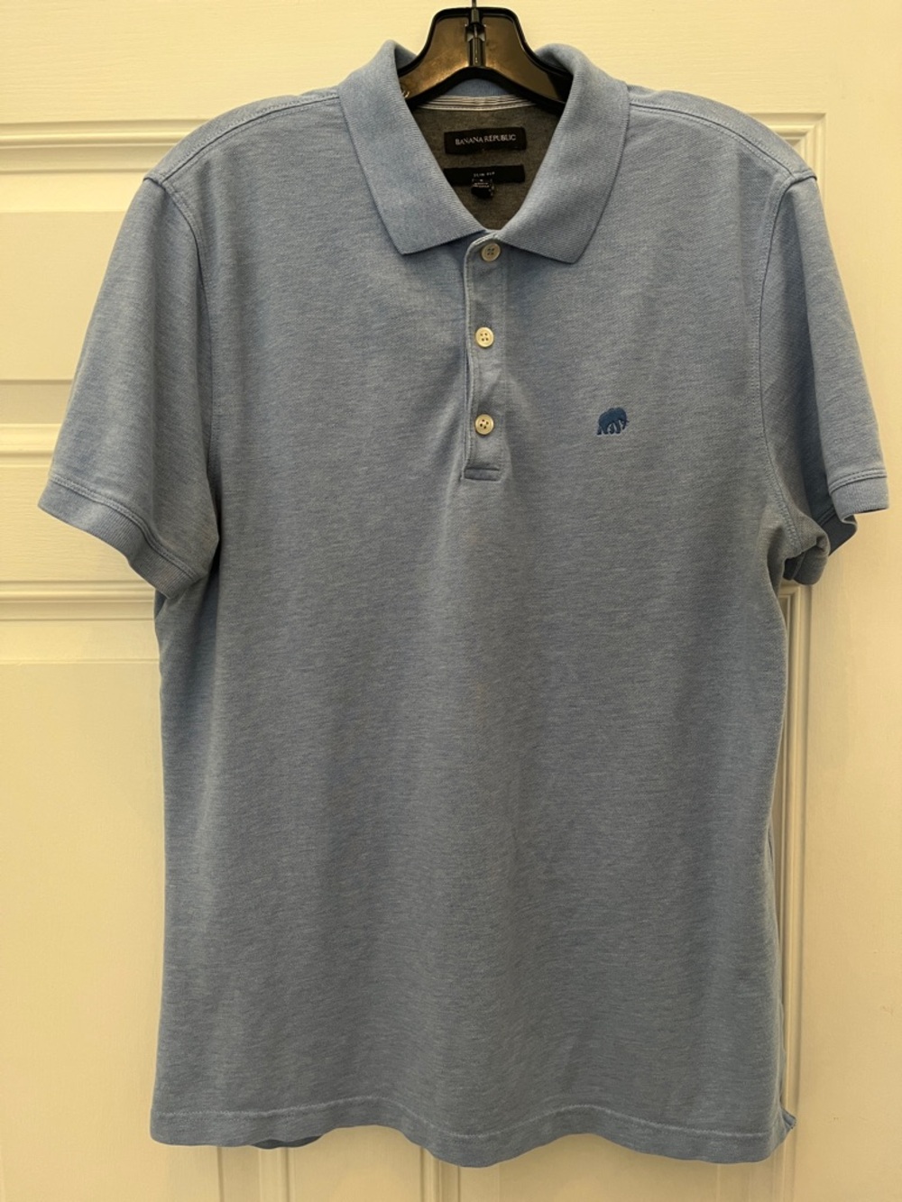 Men’s Banana Republic Light Blue Slim Fit Polo Shirt (L)